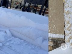 В США выпал коричневый снег. Фото