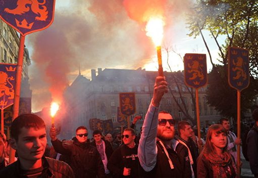 Нацистское шествие проходит в Киеве впервые со времен Великой Отечественной