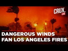 Количество погибших в Лос-Анджелесе из-за пожаров возросло до 24 человек, бороться с огнем мешает сильный ветер. Фото и видео