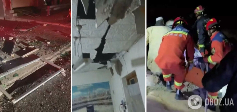 В Китае произошло мощное землетрясение: более 100 человек погибли, есть значительные разрушения. Видео