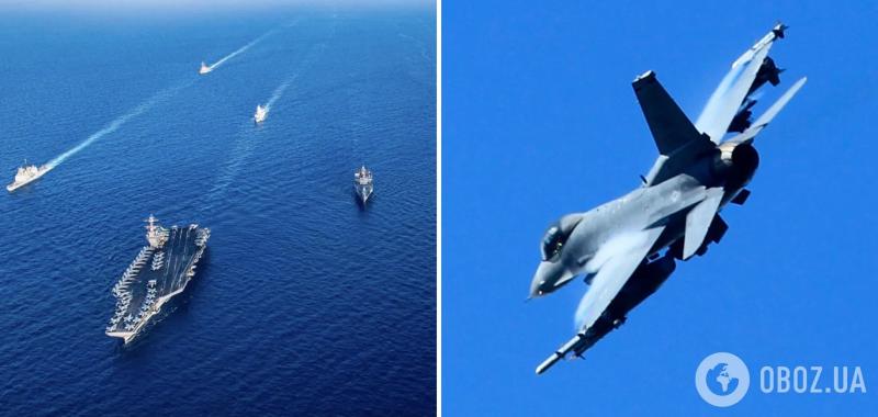 Военный самолет США разбился над Средиземным морем: что известно